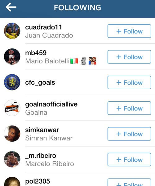 Cesc Fabregas follows Chelsea target Juan Cuadrado on Instagram