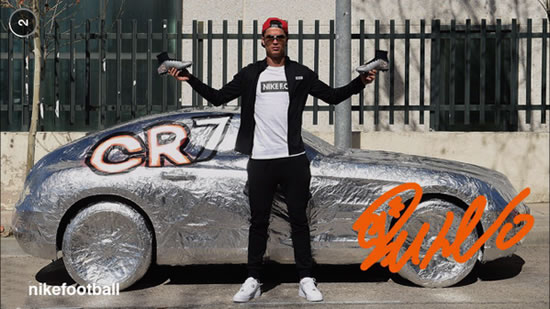 Cristiano Ronaldo covers Ricardo Quaresma’s car in aluminium foil for Nike Mercurial promo