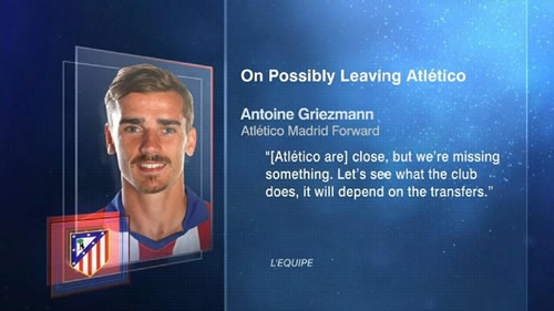 Antoine Griezmann on Atletico Madrid future: 'I'm ready to go'