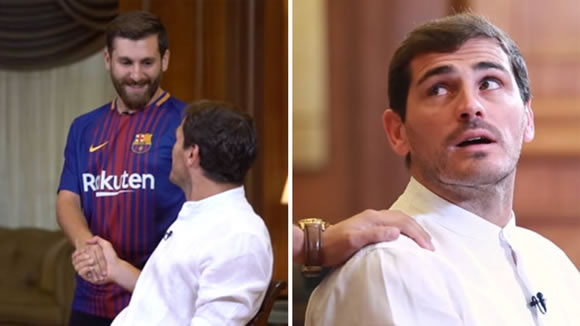 Iker Casillas is surprised by Messi's Iranian doppelganger